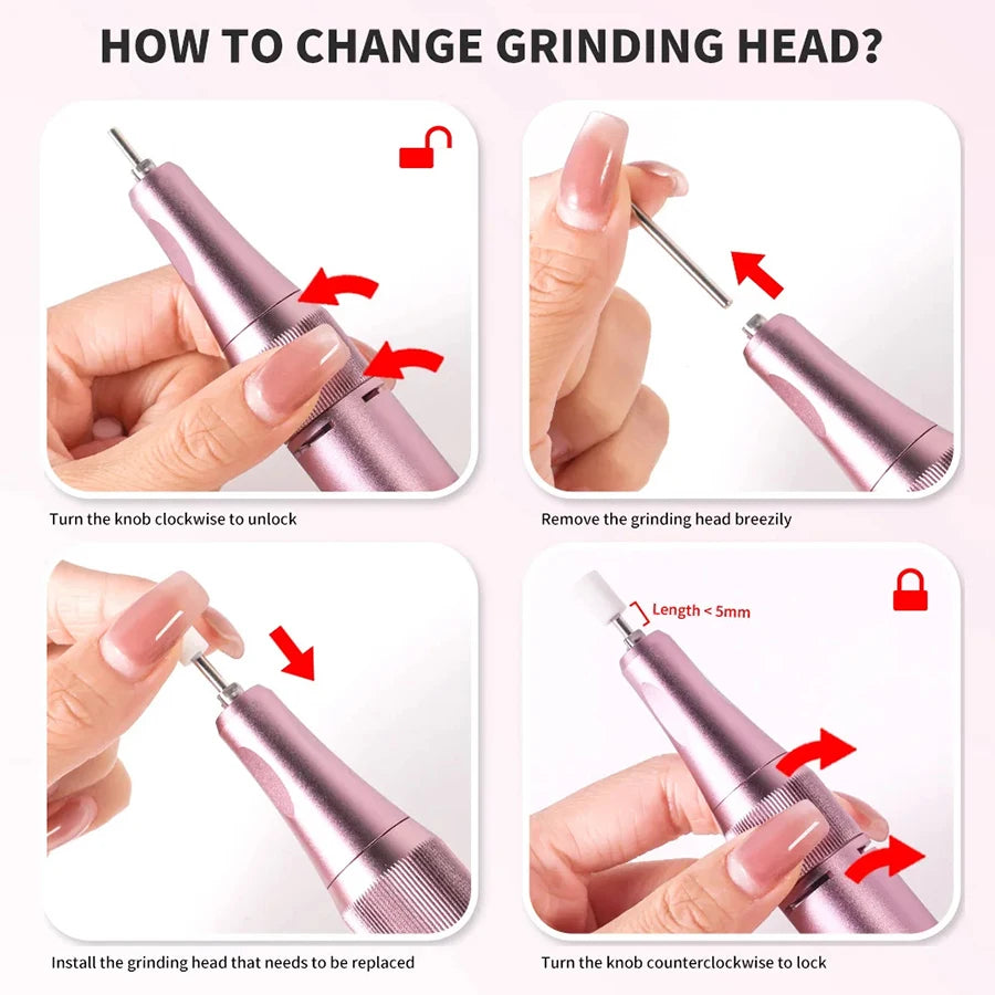Cosprysmal Rechargeable High-Speed Nail Drill