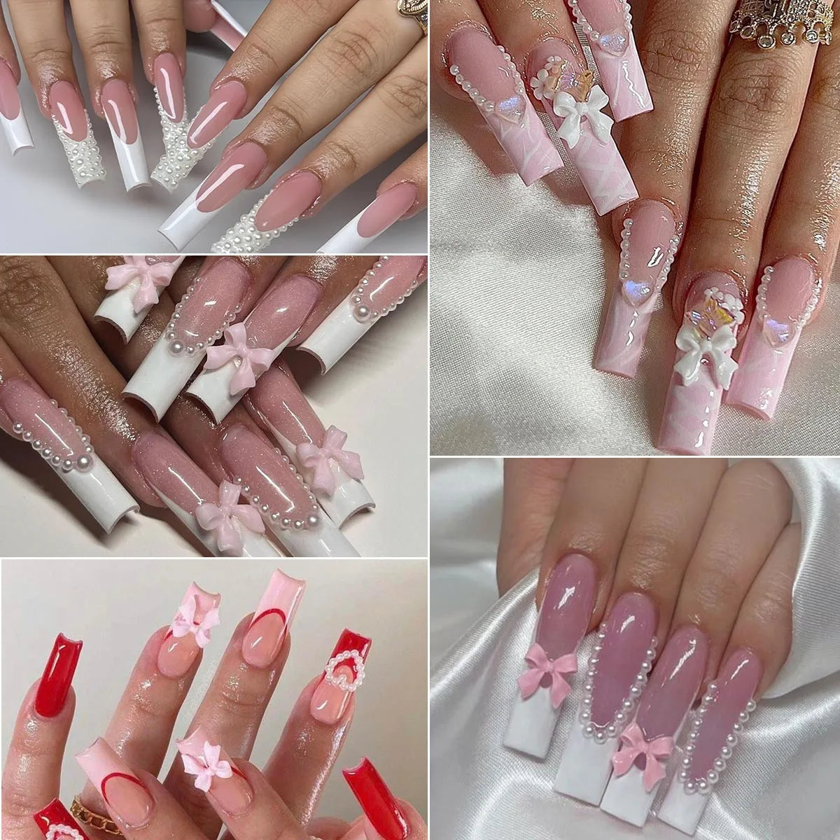 4-Box Nail Art Decoration & Accessories Set