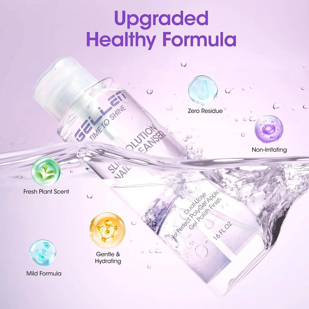 GELLEN Polygel Slip Solution & Nail Cleanser – 473ml