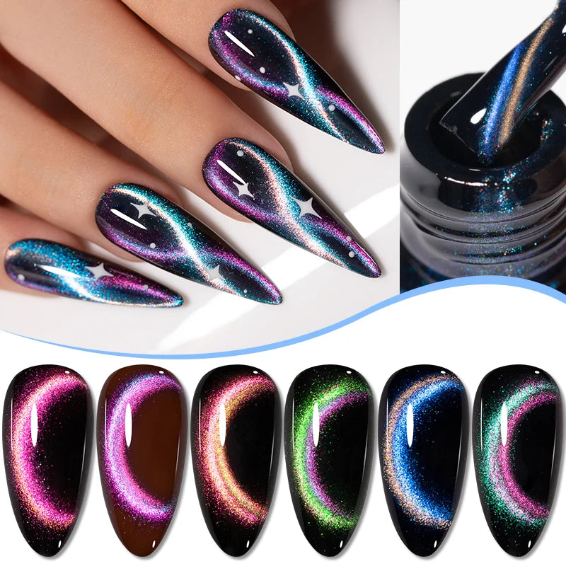 PUENTE Magnetic Cat Eye Gel Polish Set – 6 Colors