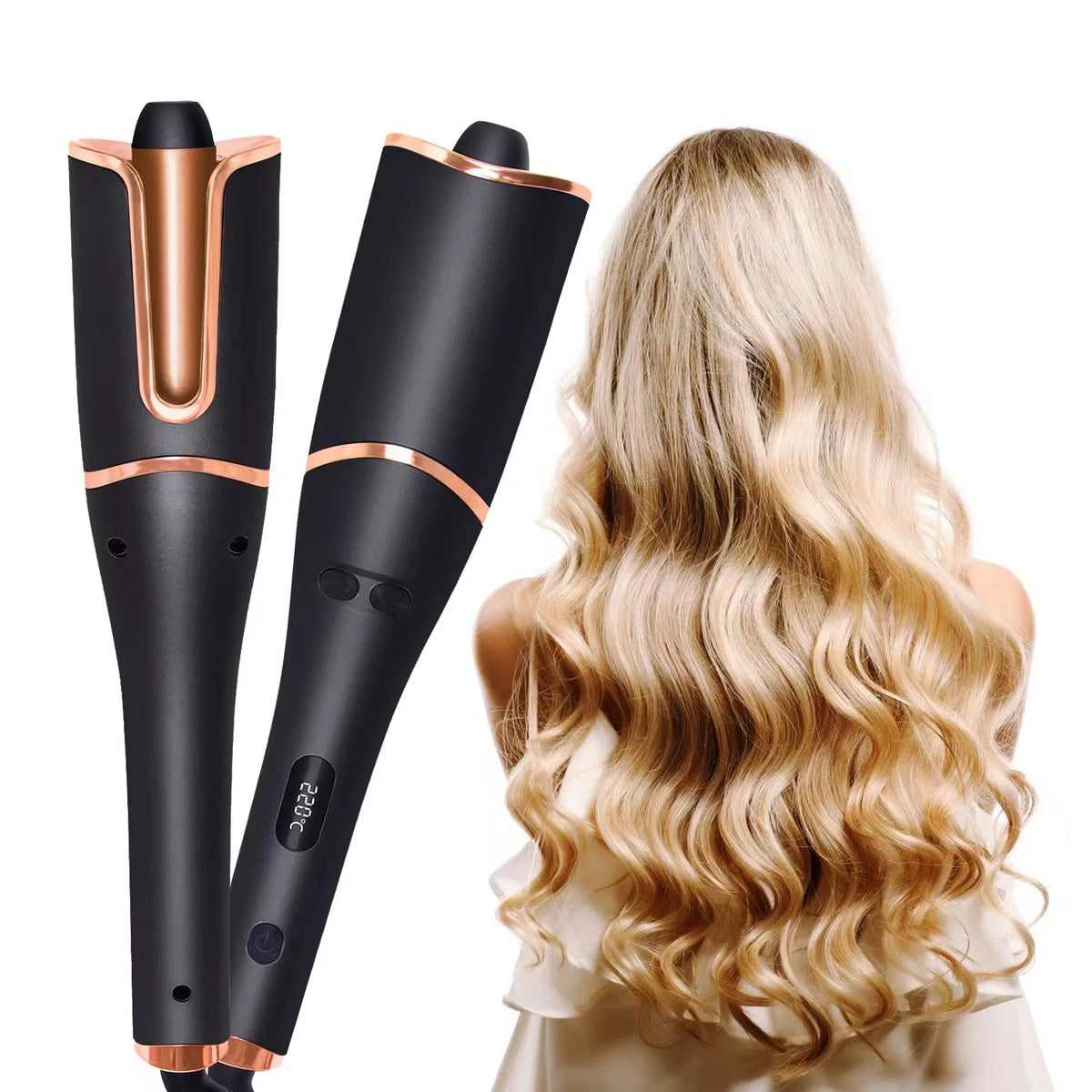 Automatic Ceramic Hair Curler with Digital Temperature Control