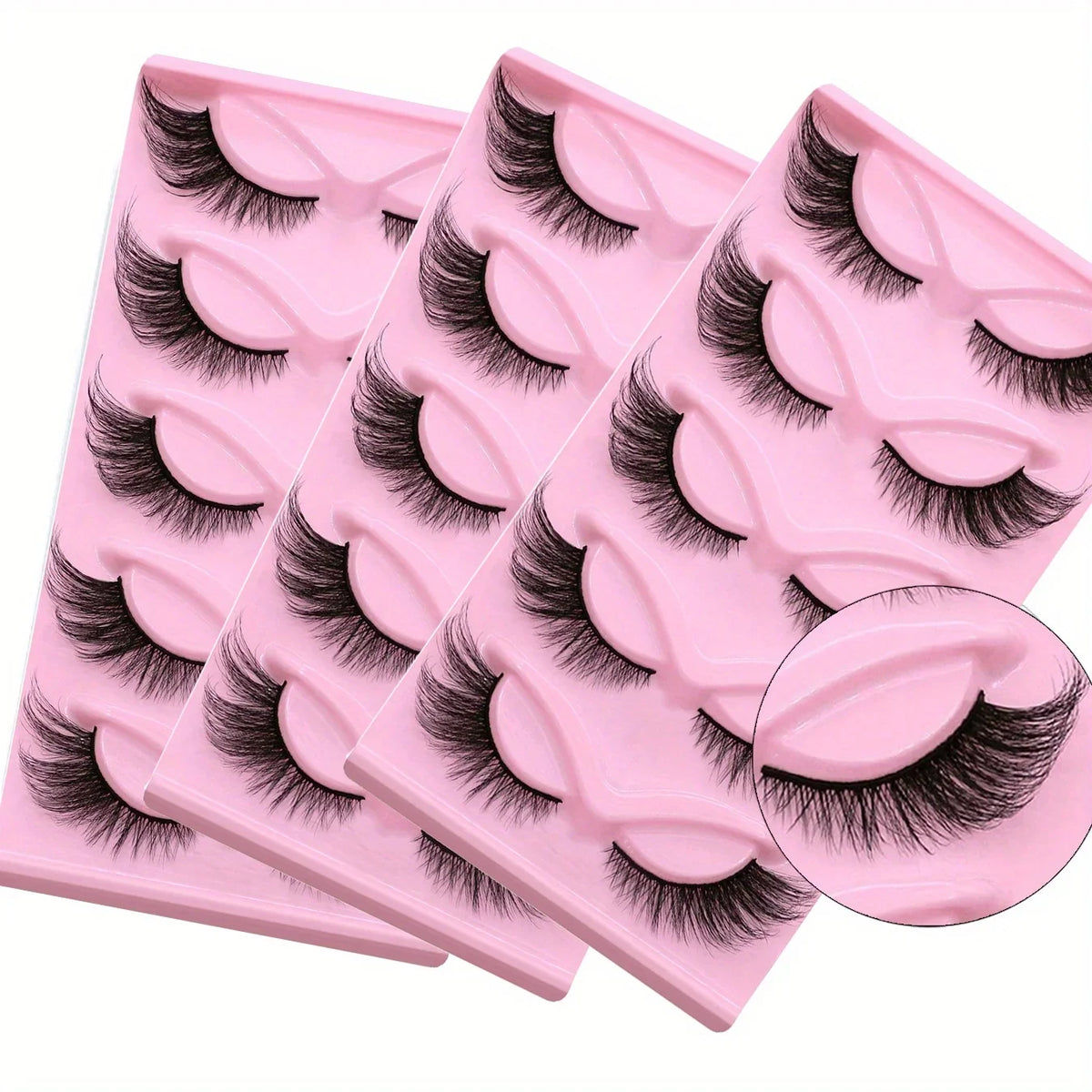 15-Pair Cat Eye Strip Lash Set
