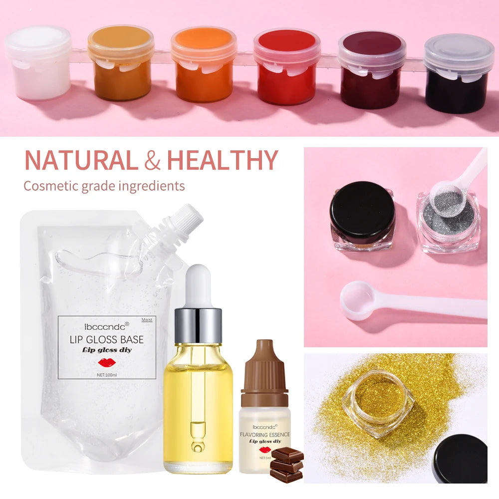 DIY Lip Gloss Making Kit with 10 Tubes