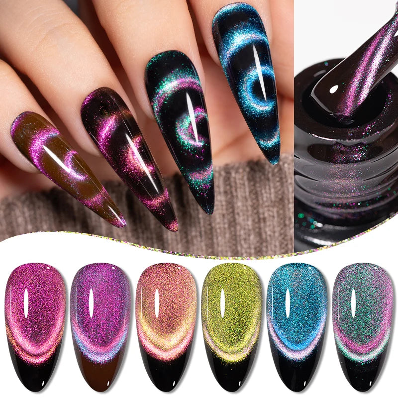 PUENTE Magnetic Cat Eye Gel Polish Set – 6 Colors