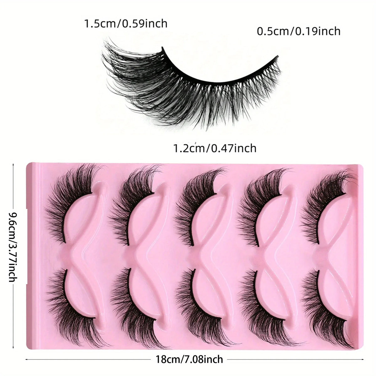 15-Pair Cat Eye Strip Lash Set