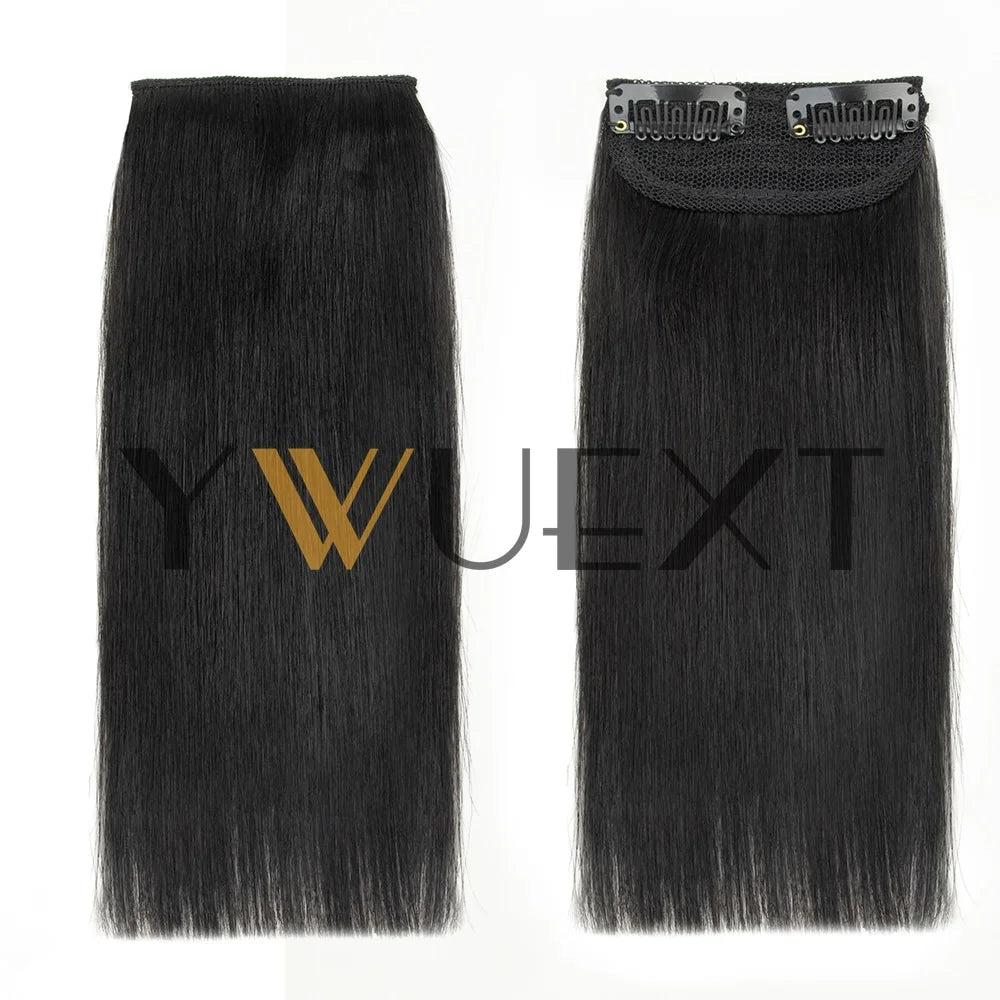 YWUEXT Mini Human Hair Clip-In Volumizer – 4 Inch