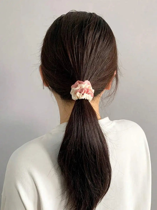 10-Piece Small Silk Hair Scrunchie Set
