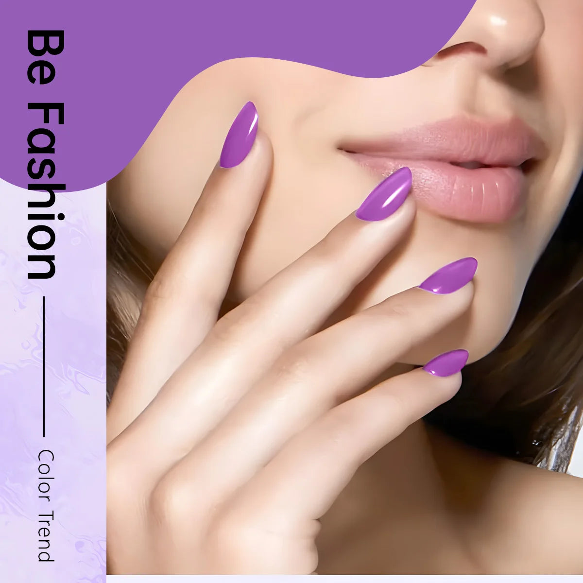 6-Shade Lavender to Royal Purple Gel Nail Polish Set