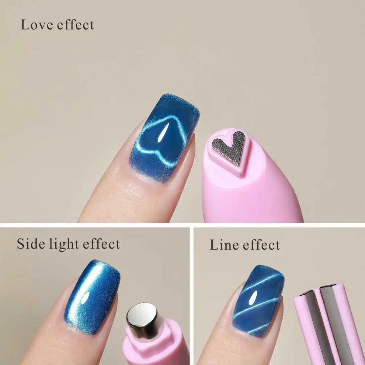 3-in-1 Magnetic Nail Art Stick for Cat Eye Gel Polish