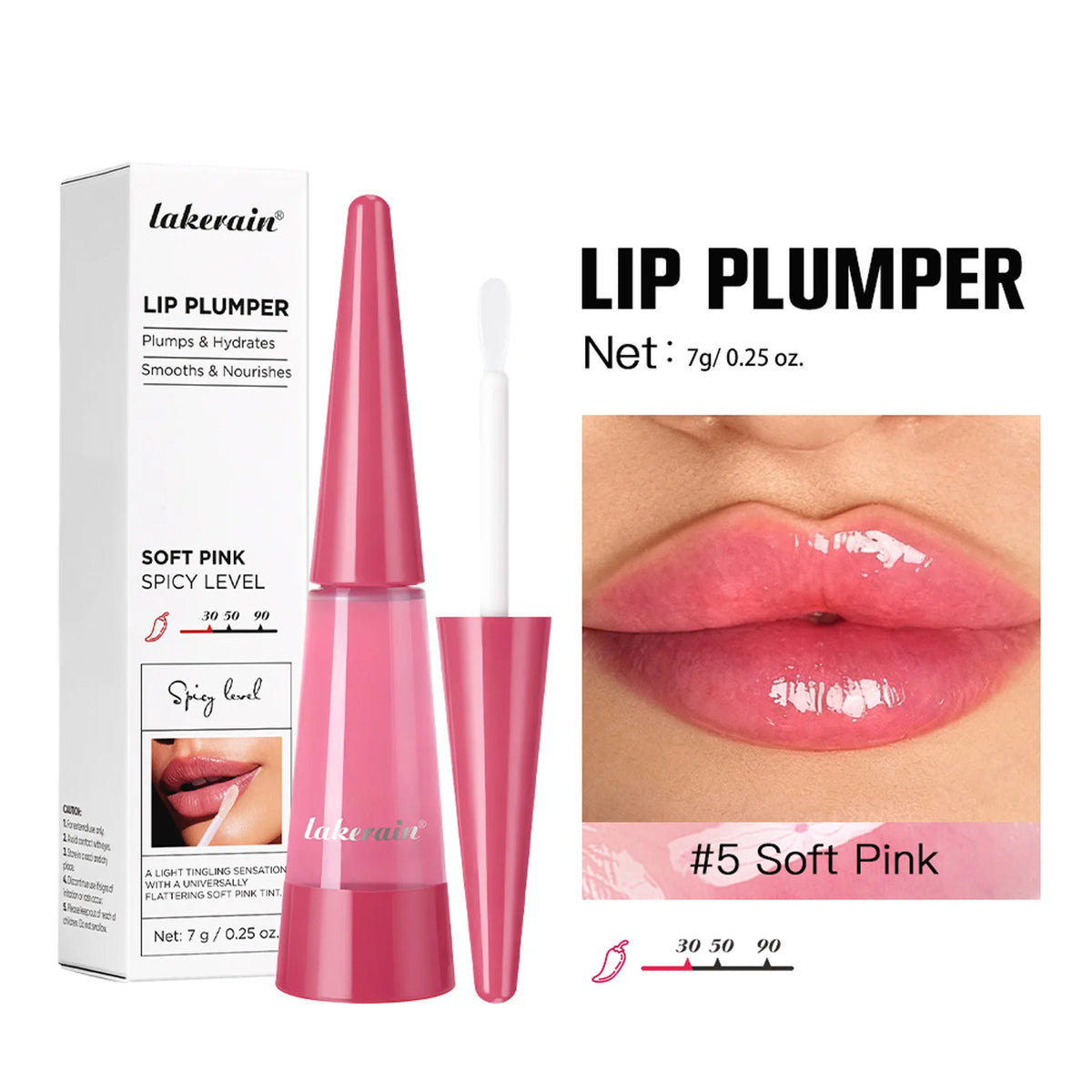 Lakerain Lip Plumper Moisturizing Gloss – 7g