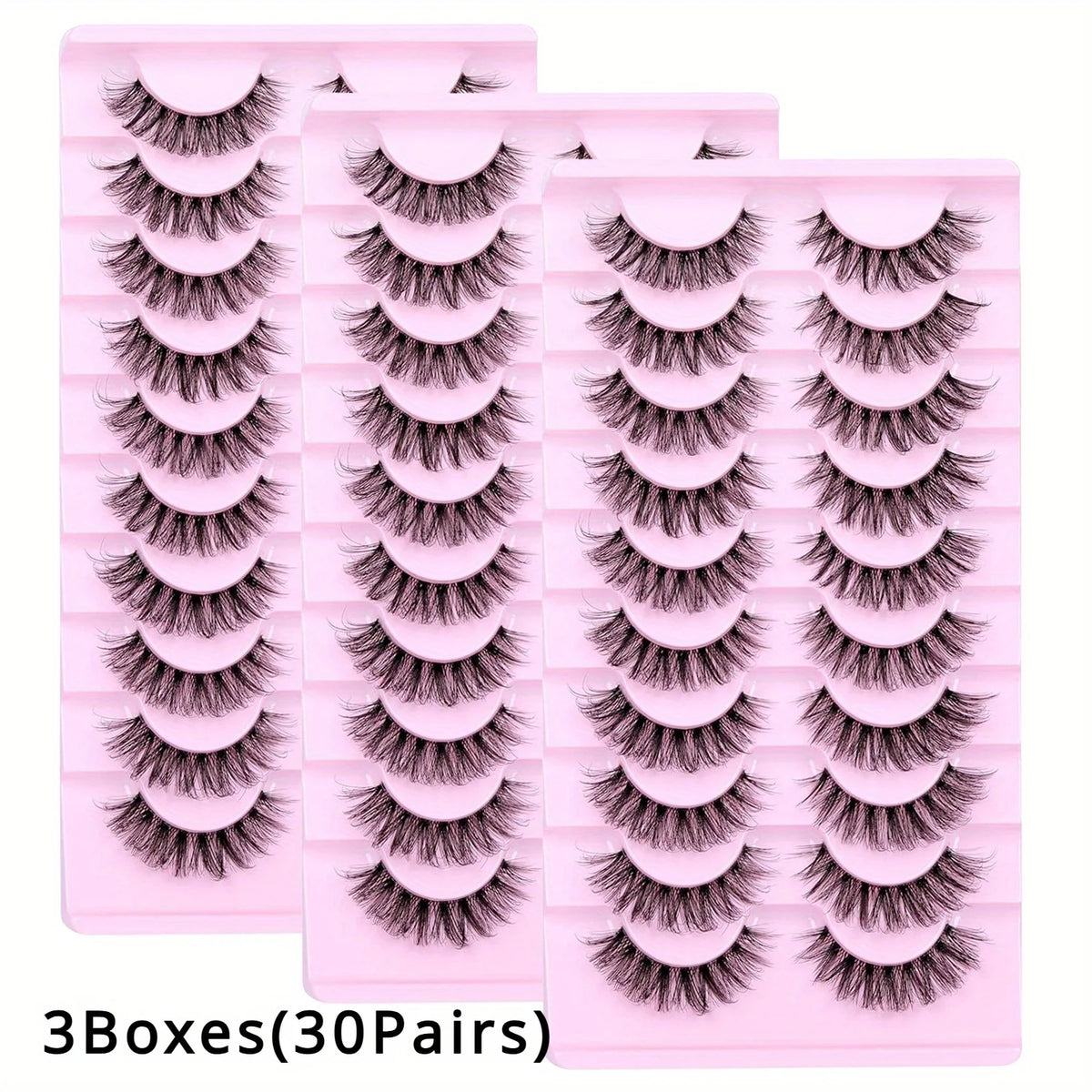 30-Pair 6D Super Fluffy Wispy Strip Lash Set