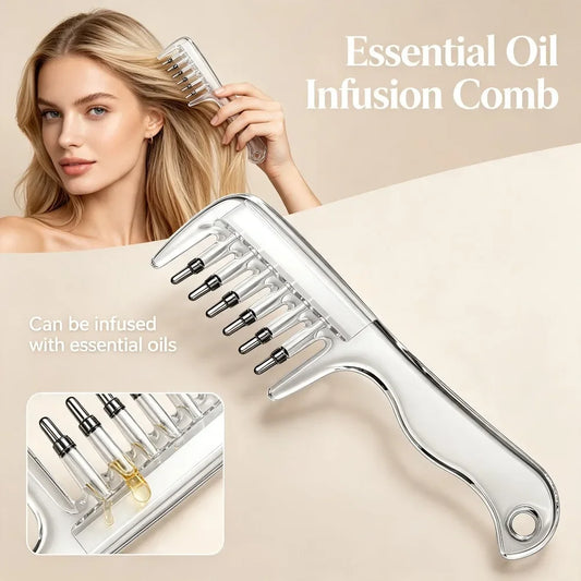 Scalp Oil Applicator Massage Comb with Built-In Reservoir