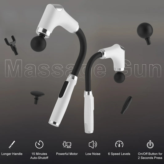 8-in-1 Long-Handle Massage Gun
