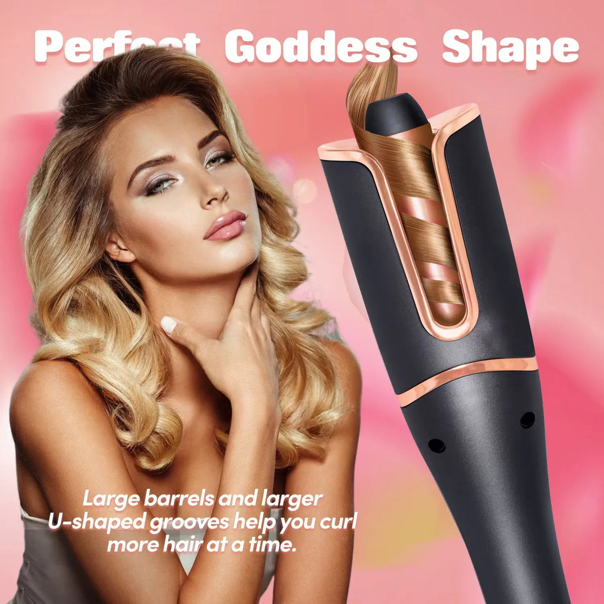 Automatic Ceramic Hair Curler with Digital Temperature Control