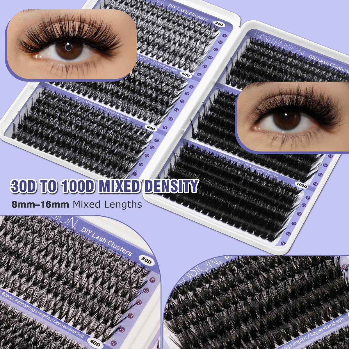 Wispy Natural DIY Lash Cluster Kit with Bond & Seal