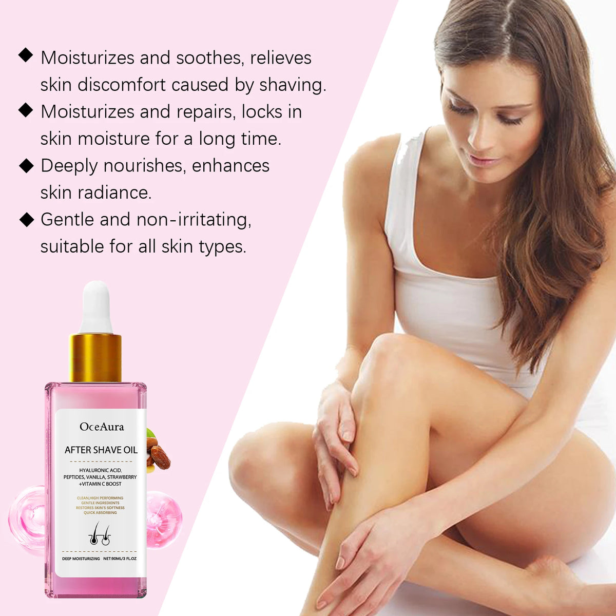 Strawberry After-Shave Moisturizing Body Oil – 90ml