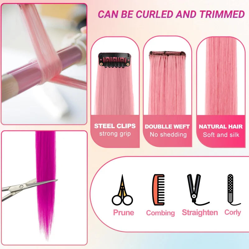 Wigundle 22-Inch Color Highlight Clip-In Hair Extension