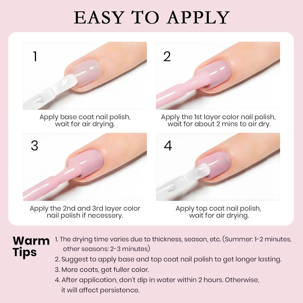 6-Shade Vibrant Solid Color Gel Nail Polish Set