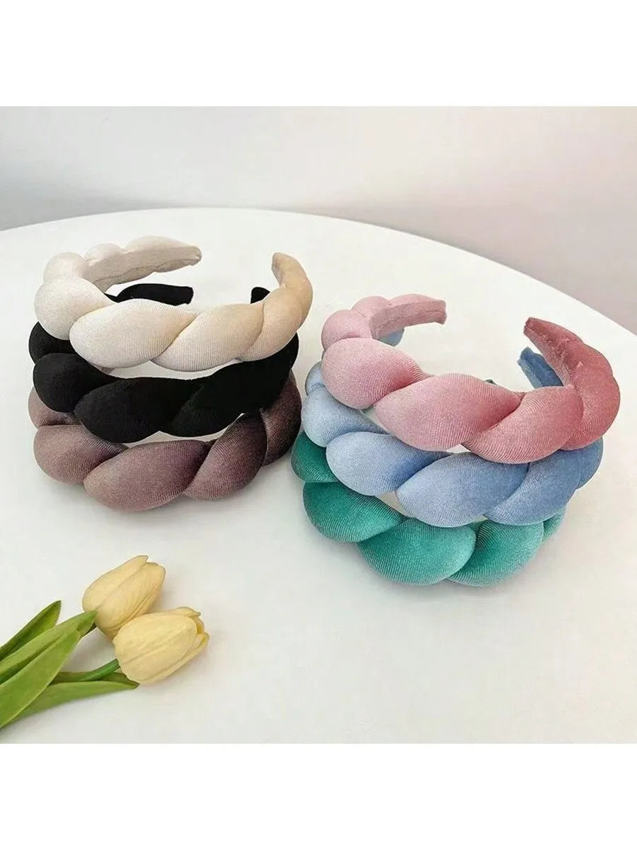 Cloud-Shaped Plush Braided Headband