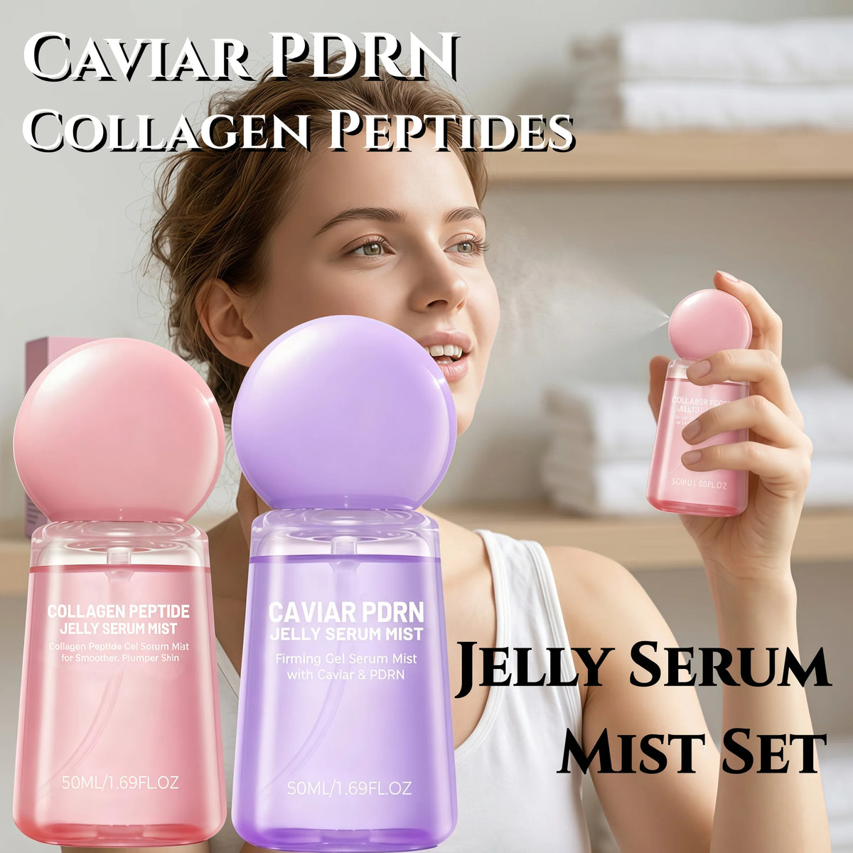 Caviar PDRN + Collagen Peptide Jelly Serum Mist Set