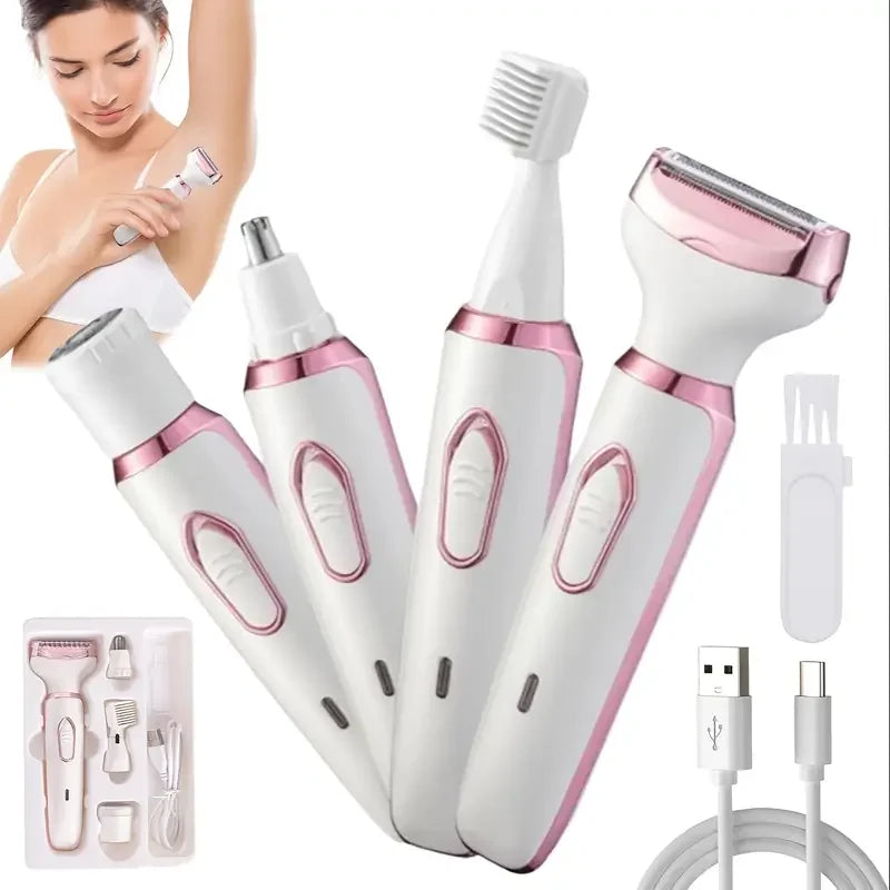 4-in-1 Rechargeable Electric Body Razor