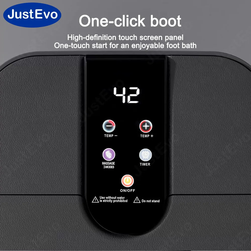 JUSTEVO Smart Heated Foot Spa Massager with Remote
