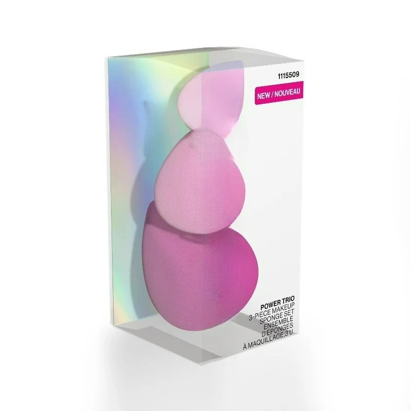 3-Piece Makeup Sponge Wedge Set