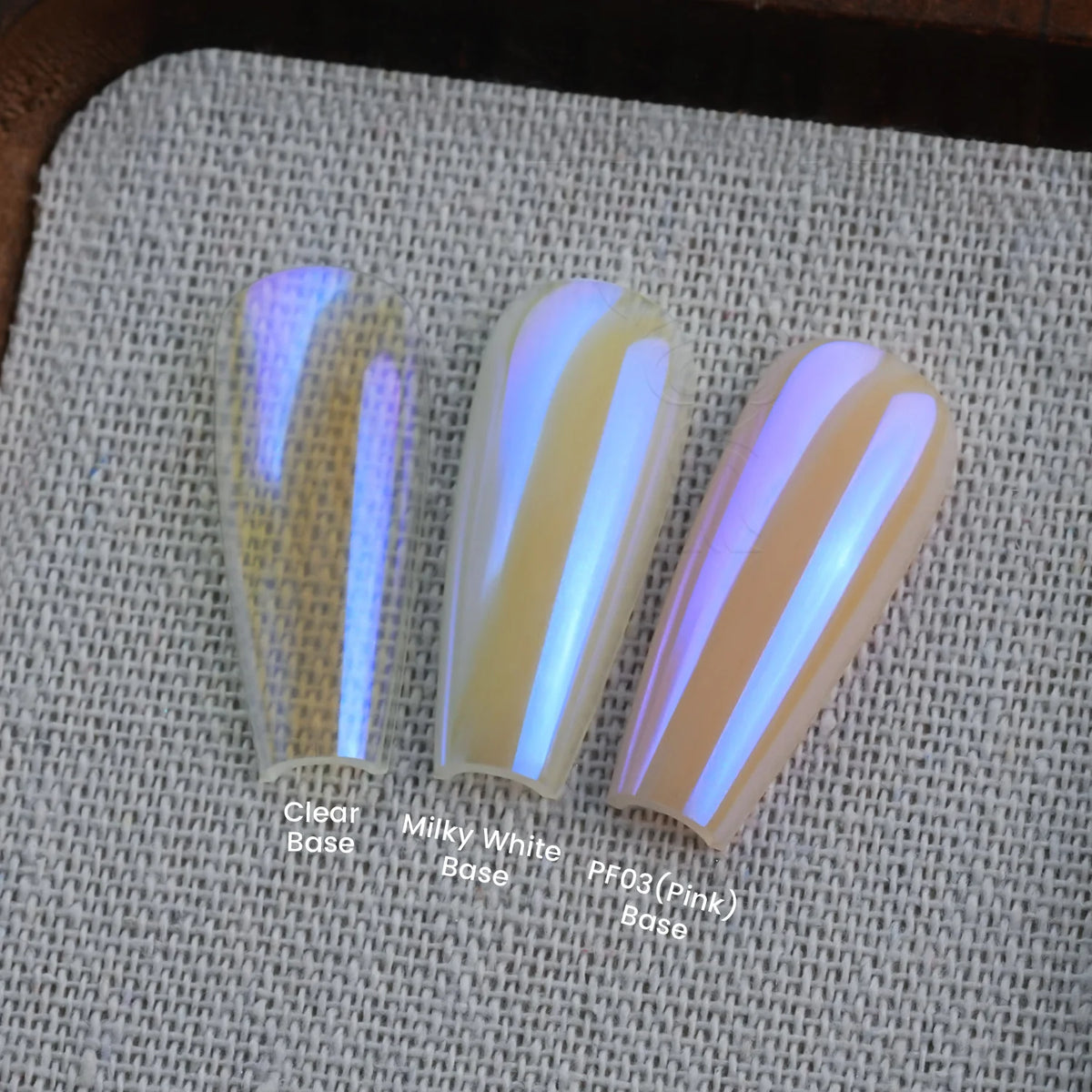GleamTap Aurora Chrome Nail Powder – Orange Yellow with Blue Sheen