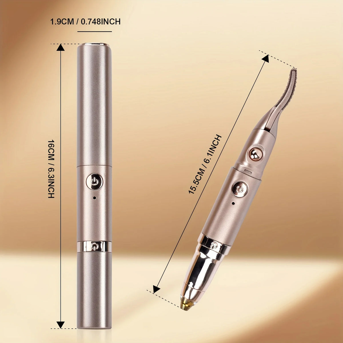 2 IN 1 Heated Eyelash Curler & Electric Eyebrow Trimmer