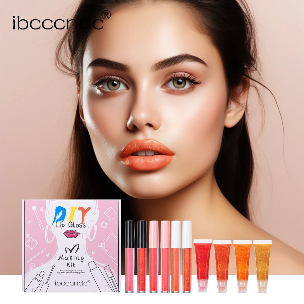 DIY Lip Gloss Making Kit with 10 Tubes