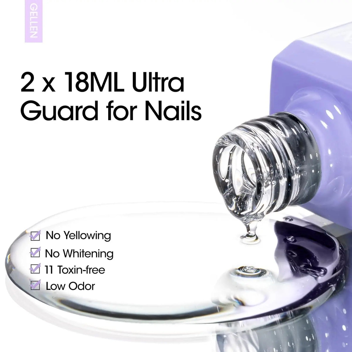 GELLEN No-Wipe Top Coat & Base Coat Gel Set