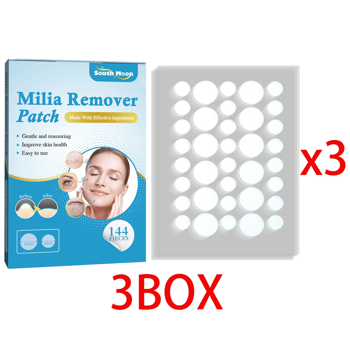 144-Piece Hydrocolloid Pimple Patch Set