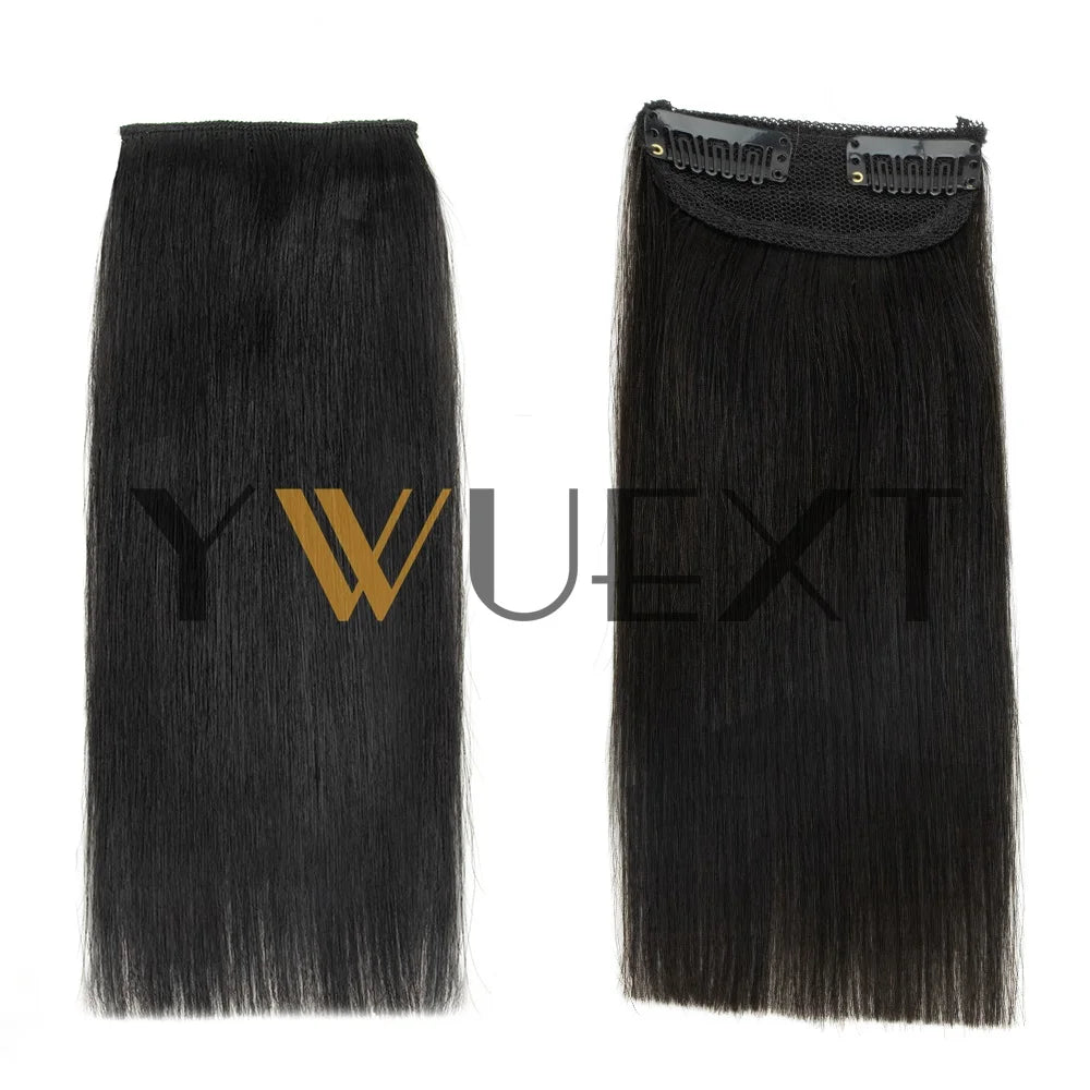 YWUEXT Mini Human Hair Clip-In Volumizer – 4 Inch