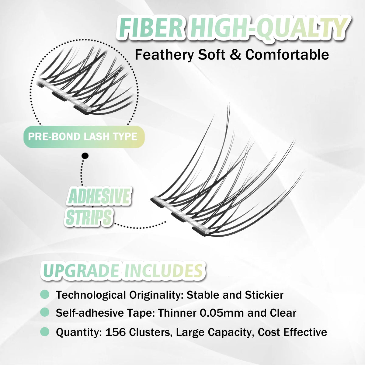 WONSIS Fairy Anime Self-Adhesive Lash Clusters – 156 Clusters