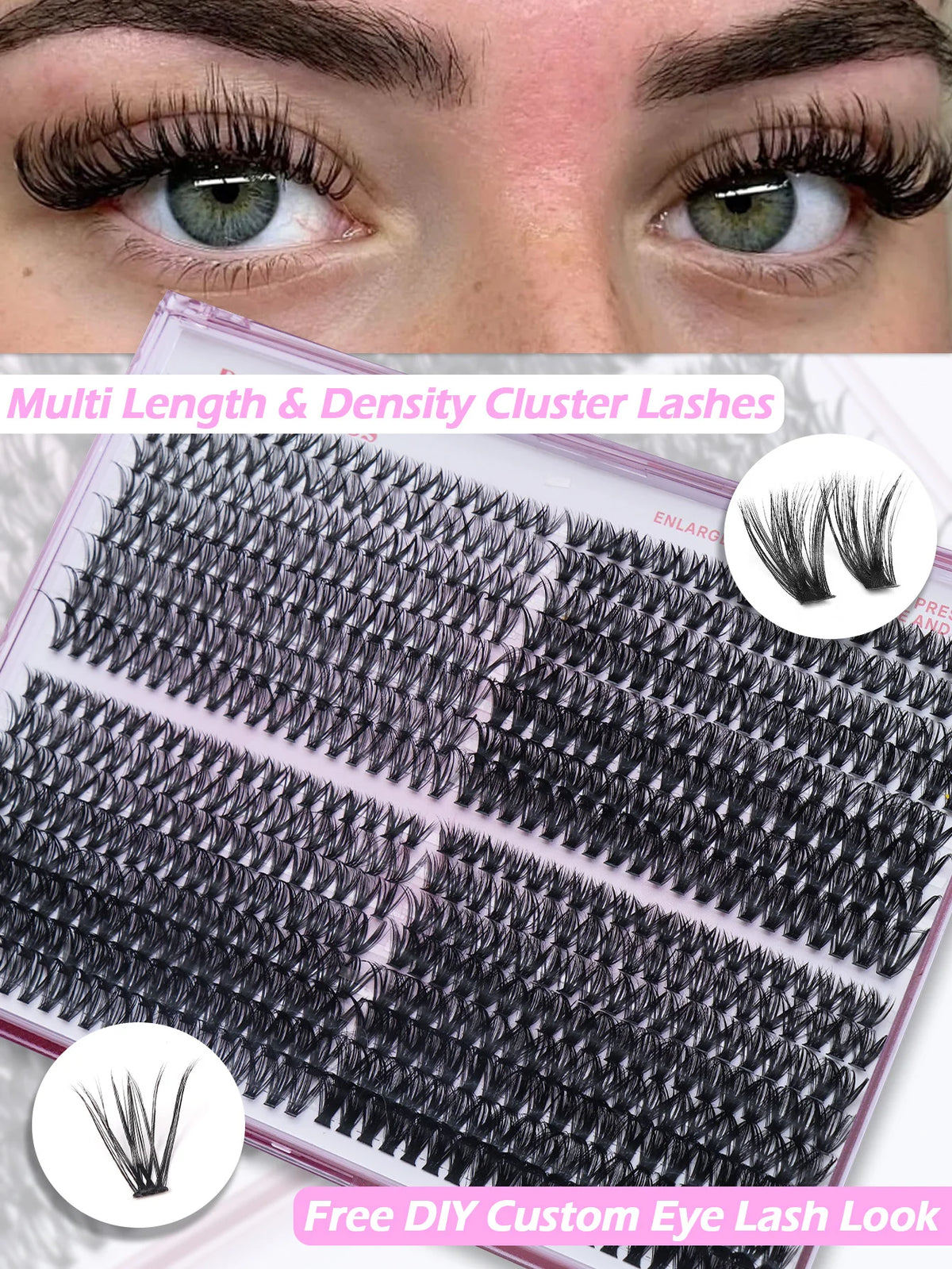 Multi-Length & Density DIY Lash Clusters – 180 Piece