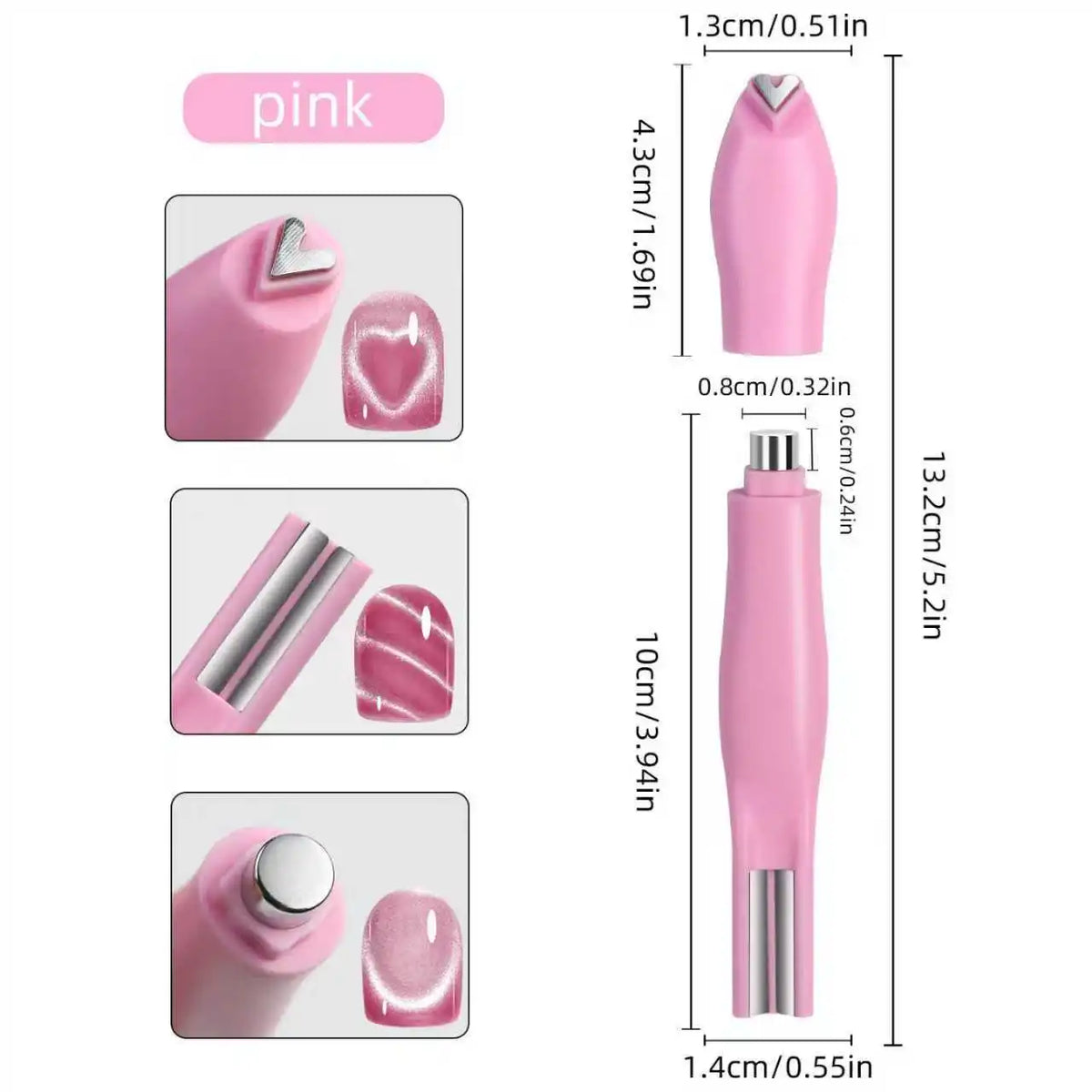 3-in-1 Magnetic Nail Art Stick for Cat Eye Gel Polish