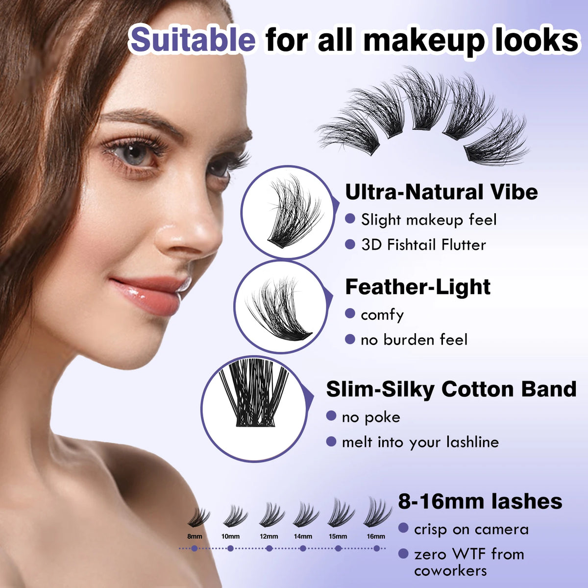 Wispy Natural DIY Lash Cluster Kit with Bond & Seal