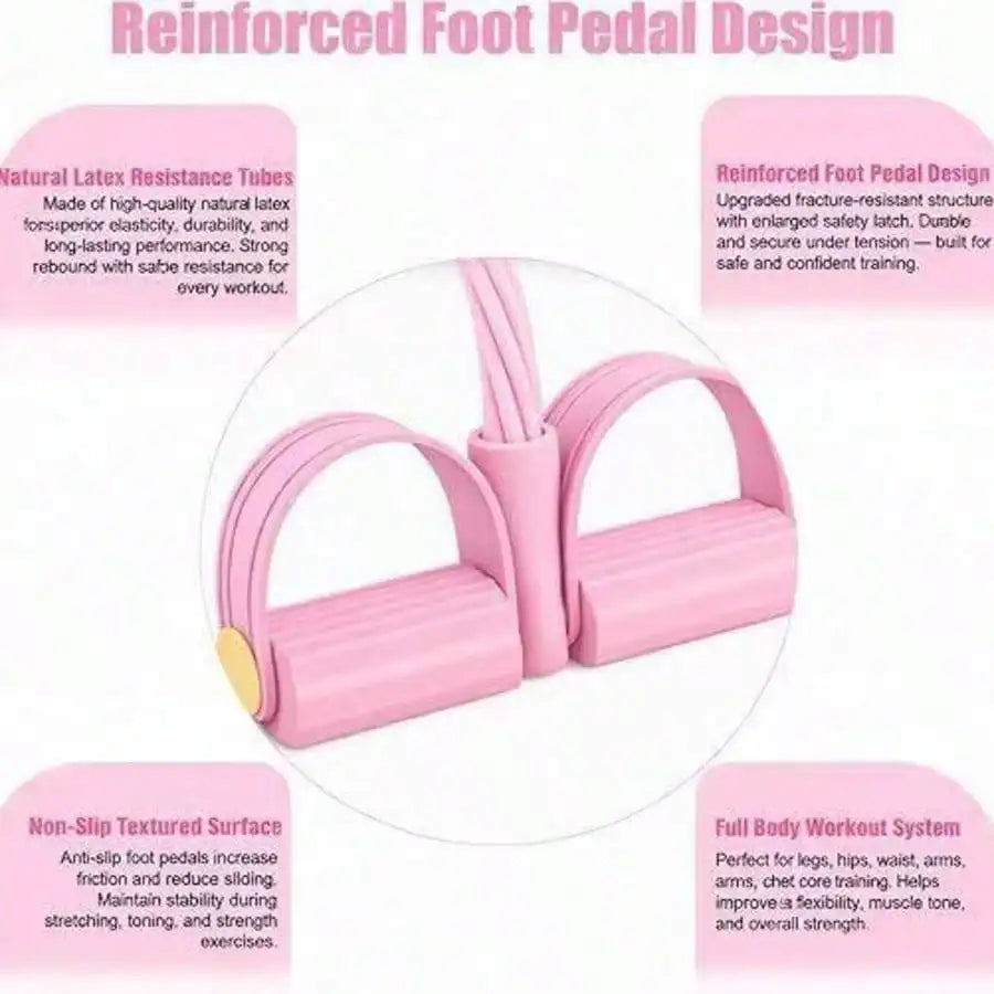 Pedal Resistance Band Trainer – 4 & 6 Tube Options