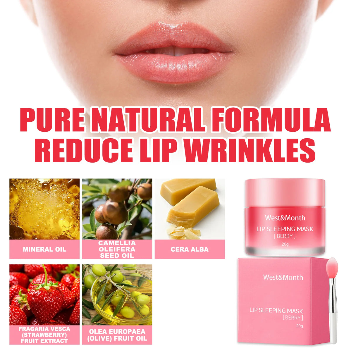 Strawberry Jelly Overnight Lip Mask – 20g