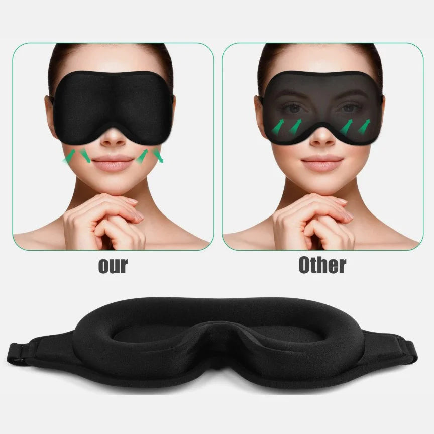 3D Light-Blocking Padded Sleep Mask