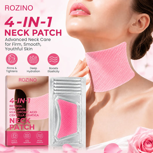 ROZINO 4-in-1 Retinol & Collagen Neck Patches – 5 Pack