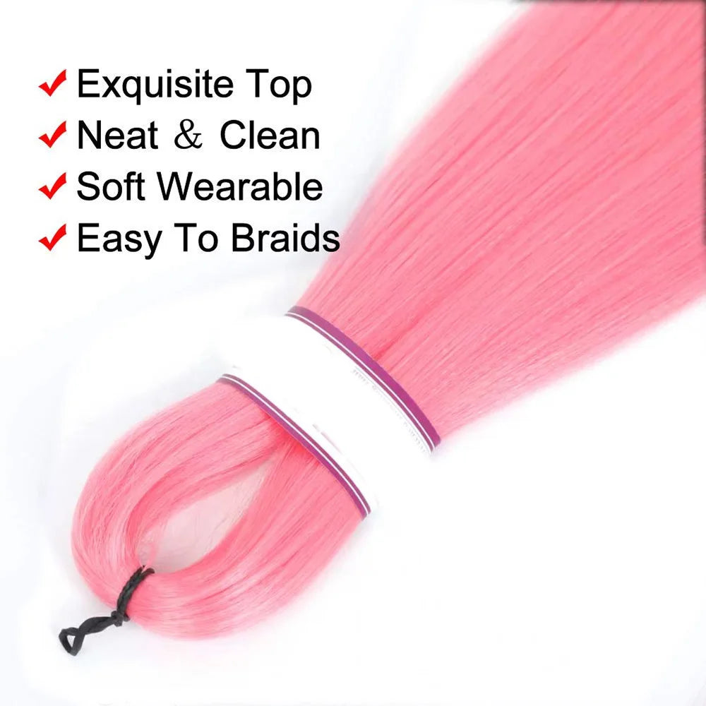 Mirra's Mirror Pink Synthetic Braiding Hair – 20 Inch