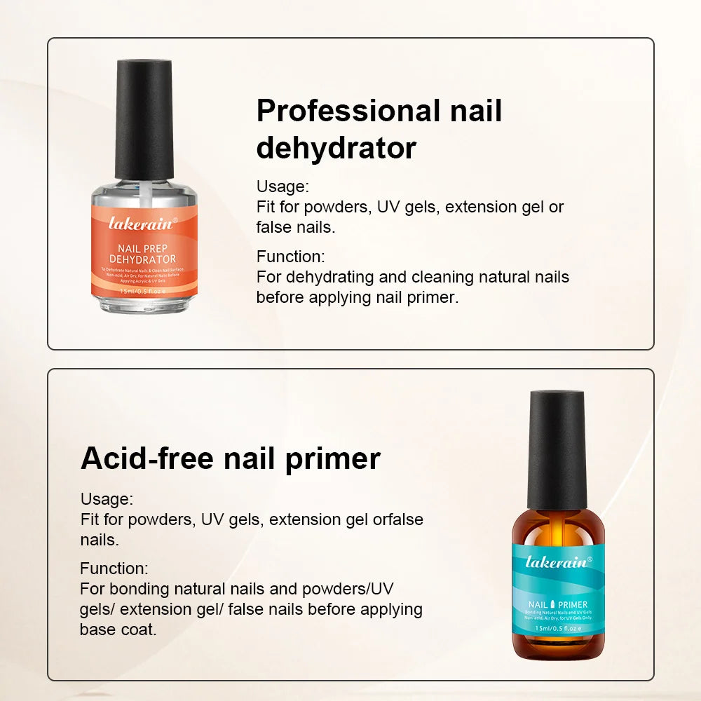 Nail Prep Dehydrator & Acid-Free Primer Set – 2 Pieces