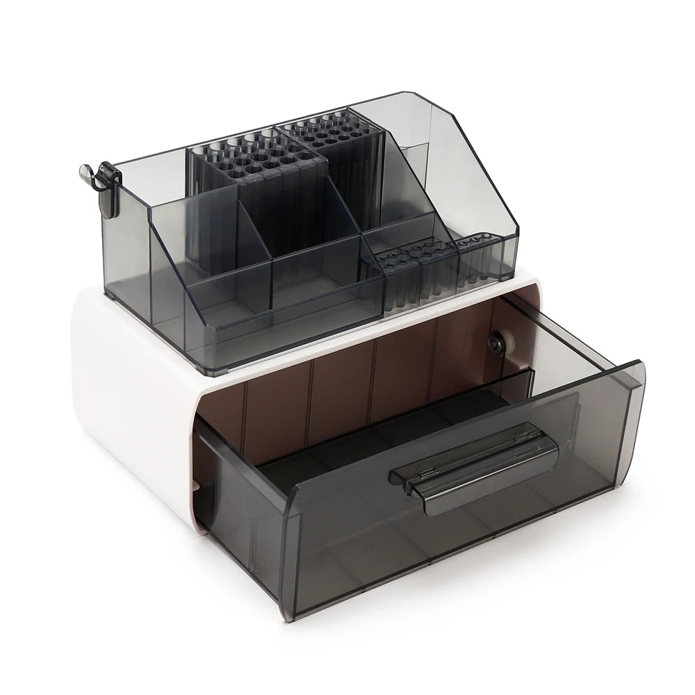 Multi-Layer Nail Tool Organizer with 24-Bottle Polish Storage