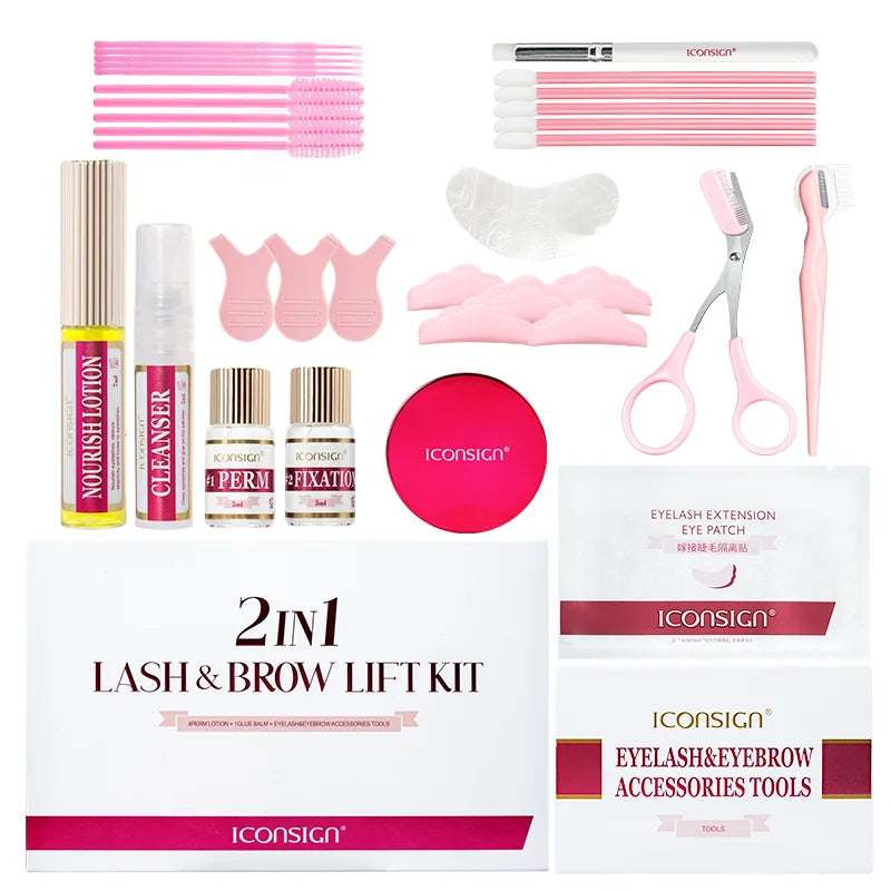 ICONSIGN 2-in-1 Lash & Brow Lift Kit – 15 Piece