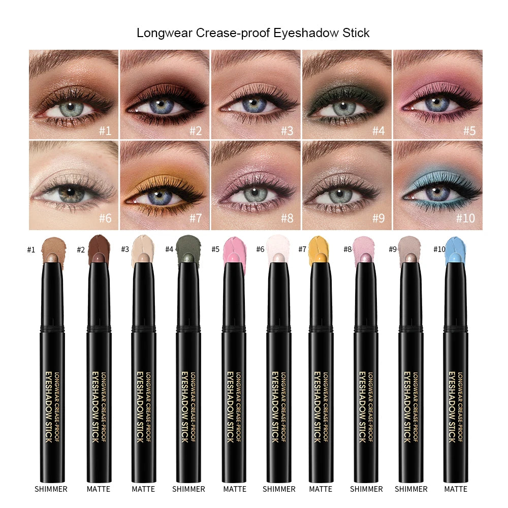 Lakerain Long-Wear Cream Eyeshadow Stick – 8 Shades