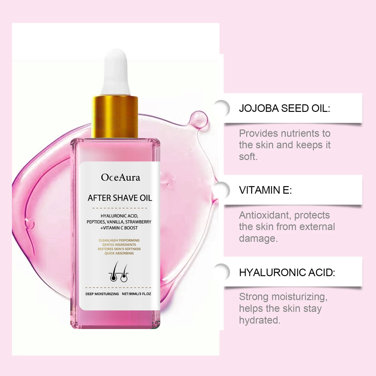 Strawberry After-Shave Moisturizing Body Oil – 90ml