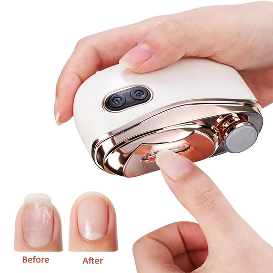 2-in-1 Electric Nail Clipper & Polisher with LED Light