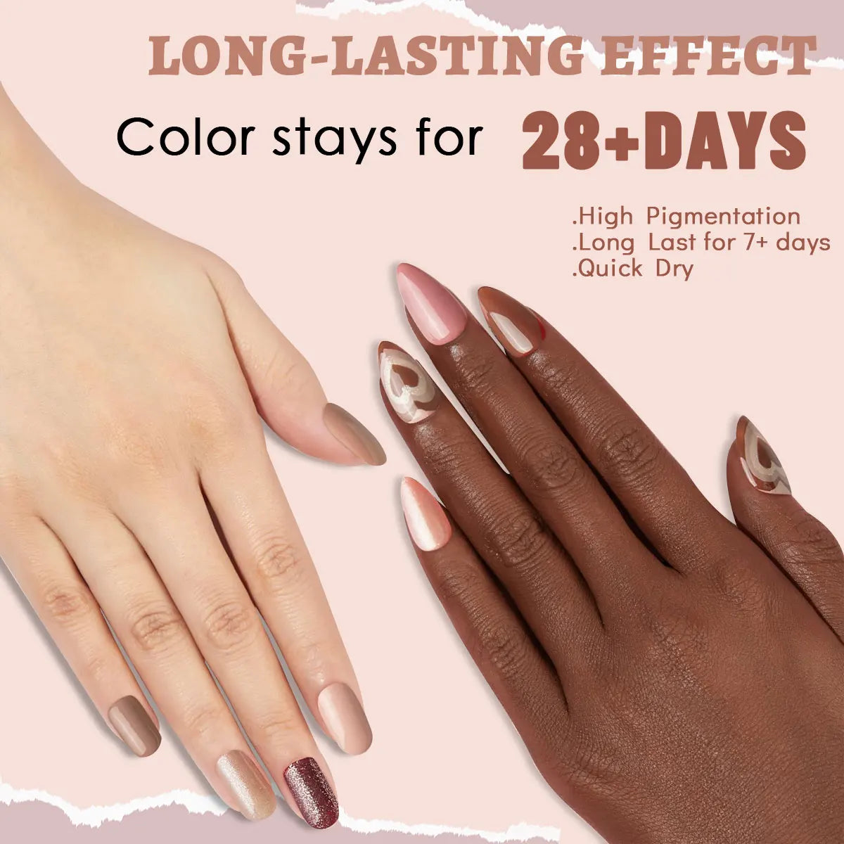 6-Piece Classic Solid Gel Nail Polish Set