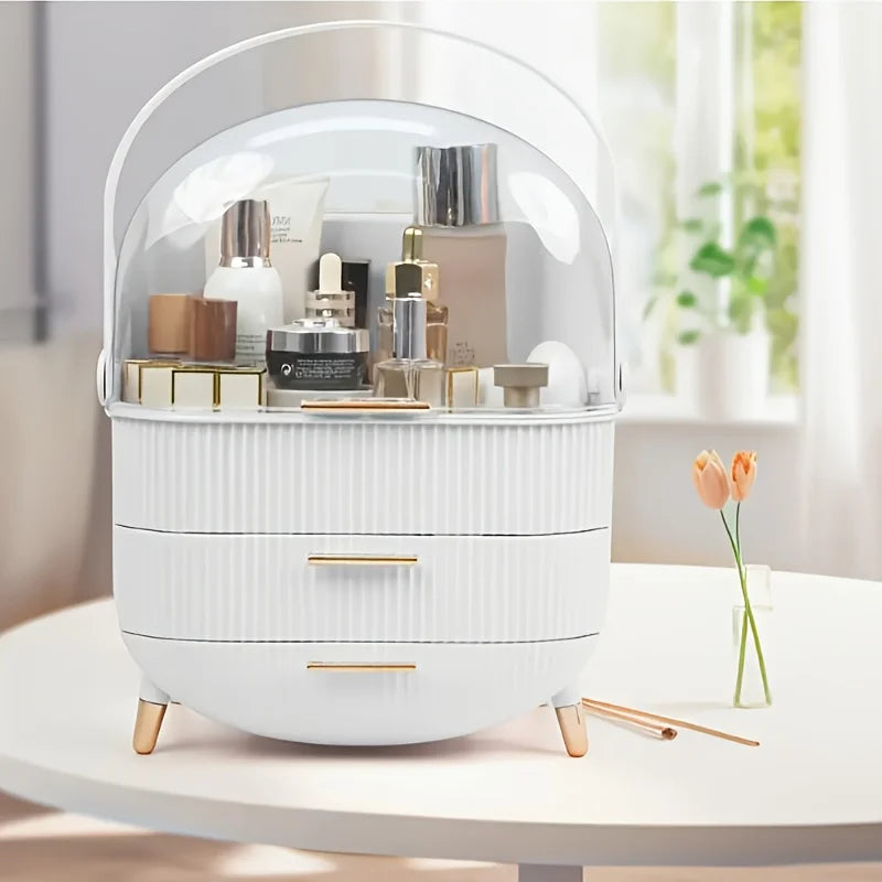 Expandable Cosmetic Storage Organizer with Drawers